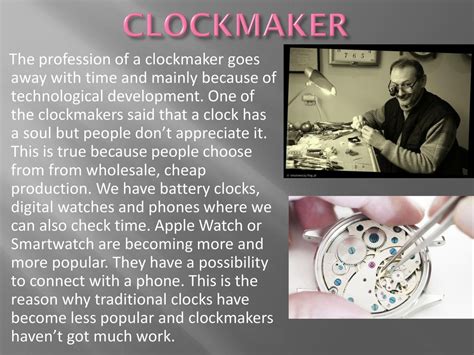 how to become a clockmaker